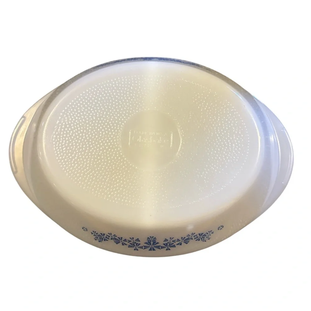 Glasbake White Divided Dish